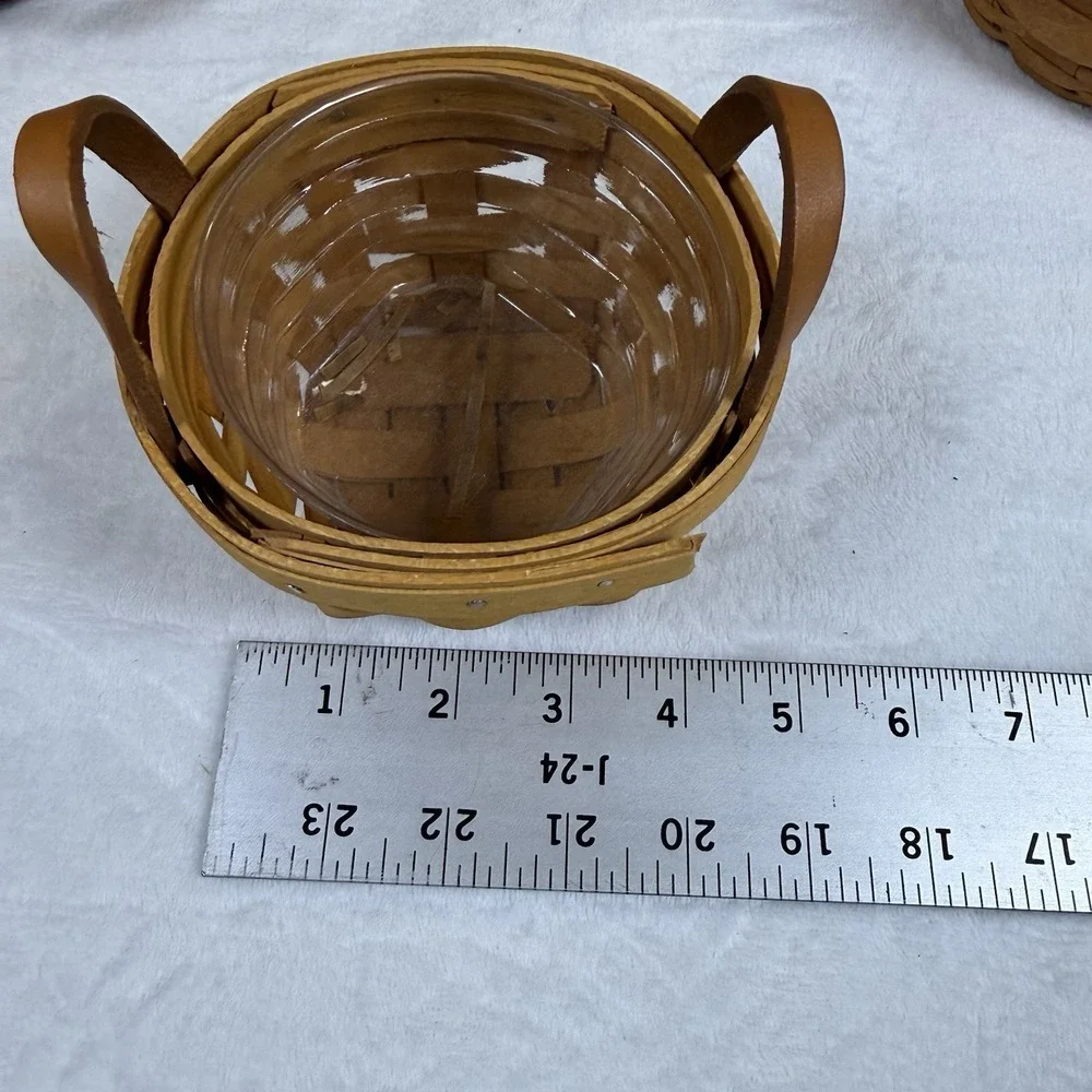 Vintage Longaberger Basket Lot 4 Signed 1987 1993 1997 Dresden Ohio USA